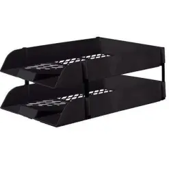 Letter Tray 2 s   Set Riser - Black