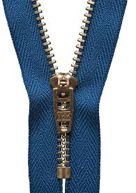 Denim/JeanZip Brass