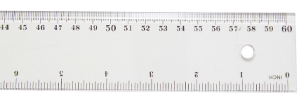 19.5 Inches 50cm Clear Plastic Ruler Straight Ruler Plastic